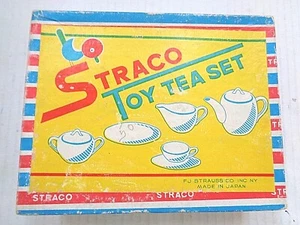 VINTAGE CHILD'S STRACO TOY TEA SET LUSTERWEAR MADE IN JAPAN BY FJ STRAUSS CO - Picture 1 of 6