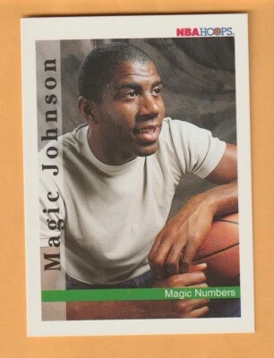 Magic Johnson Los Angeles Lakers 1992-93 Hoops #331 Magic Moments 10O - Image 1 of 2