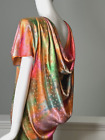 Incredible 1980s Emanuel Ungaro Parallele PARTY Dress, Size 6 Silk Jacquard Vtg.