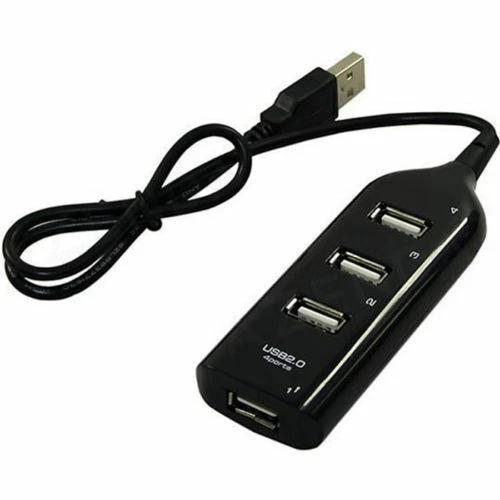 Hub Usb 2.0 Moltiplicatore 4 Presa Multipla Per Pc Notebook Netbook Laptop Nero - Immagine 1 di 1
