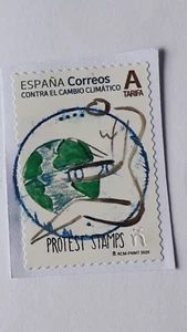 SELLO USADO EN EUROS. CONTRA EL CAMBIO CLIMATICO. Nº EDIFIL 5396. AÑO 2020. - Imagen 1 de 1