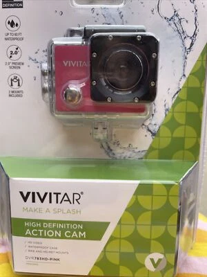 Cámara de acción Vivitar de alta definición. Nuevo. Rosa Foto 1 de 2