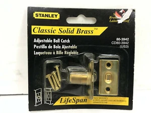 Stanley Classic Solid Brass Adjustable Ball Catch 80-3942 - Picture 1 of 2