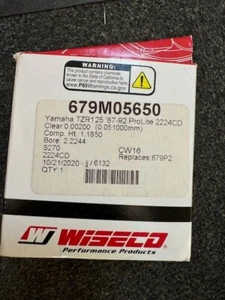 Wiseco 679M05650 Piston Kit to fit Yamaha DTR / TDR / TZR 125 56.50mm Clearance - Picture 1 of 1