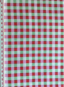 Cath Kidston IKEA 50cm x 100cm rosali check green gingham cotton fabric new - Picture 1 of 2