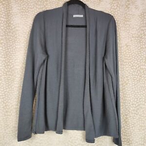 Sarah Pacini Womens Cardigan Charcoal Grey Open Front Style Size Medium