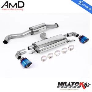 Milltek Yaris GR Exhaust System GPF Back Resonated Burnt Titanium Tips SSXTY125 - Picture 1 of 3