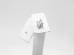 Herren Diamant Ohrstecker einzeln Weißgold Natur Prinzessin 0,24ct 14k massiv - Bild 1 von 5