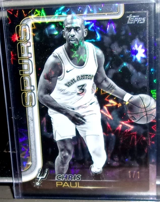 Tarjeta de apagón de baloncesto Chris Paul 2024-25 Topps exclusiva de objetivo 1/1 Foto 1 de 2