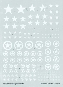 Calcomanías Techmod 1/72 Allied Stars (blanco) - Imagen 1 de 1