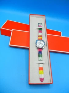 2012 Vintage COACH Ladies WATCH Multi Color Leather Band Original Red Box - Picture 1 of 8