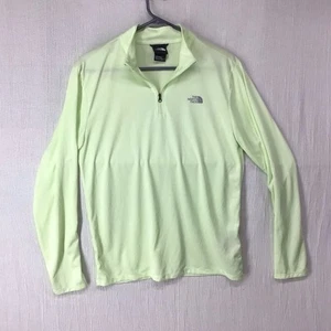 North Face Men’s Small Elevation 1/4 Zip Lightweight Pullover Lime Green - Foto 1 di 7