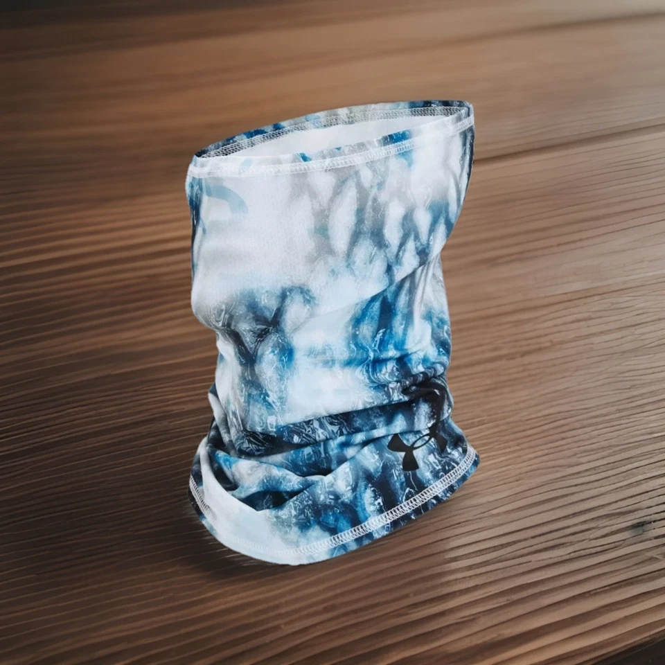 Under Armour UA Shorebreak Iso-chill Blue White Water Camo Neck GAITER Face Mask