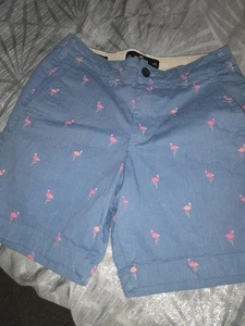 Mens Small Hollister Flamingo Patterned Shorts Size 29 Waist - Picture 1 of 9