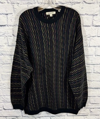 Vtg Pronto Uomo Men's XXL Sweater Abstract Coogi Style Mercerized Cotton 90's - Image 1 of 4