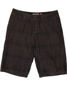 QUIKSILVER Mens Chino Shorts W36 Large Grey Check Polyester DQ61 - Picture 1 of 3
