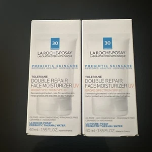La Roche Posay Toleriane Doble Reparación SPF30 Hidratante 1.35 OZ Lote de 2 E7/26 - Imagen 1 de 1