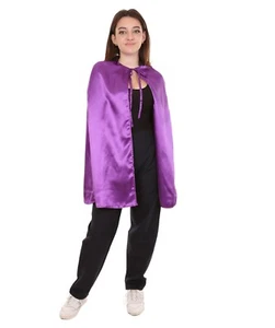Adult Women's Reversible Vampire Cape Lilac and Black Costume HC-803 - Picture 1 of 8