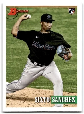 2021 Bowman Heritage Sixto Sanchez RC Miami Marlins #60 - Image 1 of 2