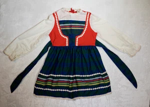 Vg 70s Youngland by Howard Jacobson Girls Sz 10 Swiss Heidi Style Prairie Dress - Picture 1 of 16