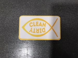 Geschirrspüler Magnet Clean Dirty Schild Geschirr Küche Flip Turn Fisch, Ichthus - Bild 1 von 1