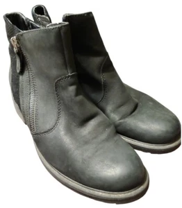 Earth Jordan Stiefeletten Booties Damenschuhe Größe 8B schwarz Leder seitlicher Reißverschluss - Bild 1 von 4