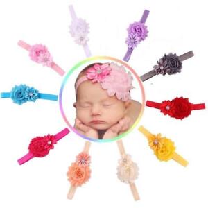 10 Pcs Baby Girls Flower Hairband Soft Elastic Gifts Hair Accessories Pack Band