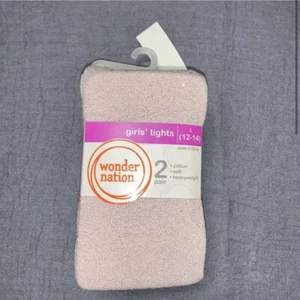 Wonder Nation Girl Lurex/Flat Cotton Thights - Picture 1 of 8