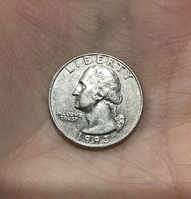 MONETA STATI UNITI QUARTO DI DOLLARO  1993         D ARGENTO - Immagine 1 di 2