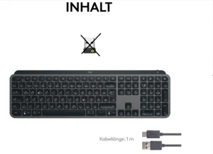 Logitech MX Keys Bluetooth Tastatur - Windows PC MAC DEUTSCHES QWERTZ Keyboard - Bild 1 von 11