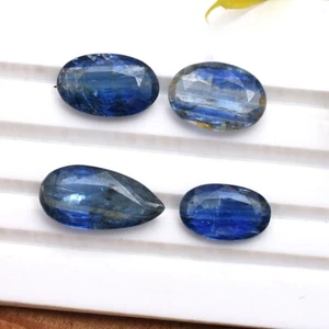 4 Pcs Natural Kyanite Top Quality 14mm-19mm Rich Blue Untreated Loose Gemstones - Picture 1 of 6