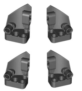 2 Pairs 4 Pieces  New Lego Technic Panels Black No 1+2 #87080 + #87086 - Picture 1 of 1