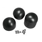 10 Sets of 3" Black Plastic Ball Shells US Seller