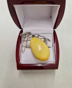 Ciondolo argento 925 con ambra butterscotch ambra - Foto 1 di 3