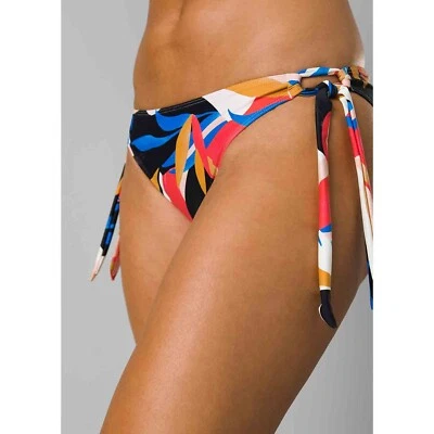 Traje de baño prAna Atalia talla pequeña (S) tiro medio corbata lateral parte inferior de bikini trópicos Foto 1 de 4