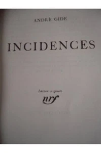 Incidences, Edition originale GIDE André - Picture 1 of 1
