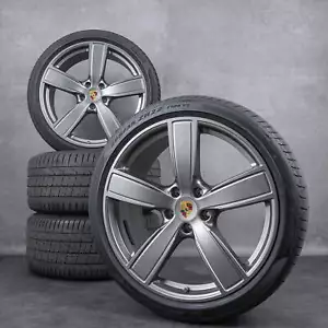 Original Porsche Cayenne Felgen 22 Zoll 9Y3 Sommerräder Sommerreifen Coupé 0B5 - Bild 1 von 3