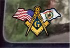 ProSticker 083 (One) 5" x 8" American West Virginia Flags Masonic Decal Sticker 
