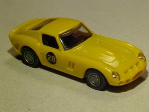 LOT 2 INCH 1968 Ferrari GTO Rally Praline & Monogram 1/87 H0 Plastic Mint Loose - Picture 1 of 7