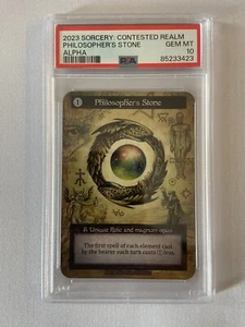 2023 Sorcery Contested Realm ALPHA Philospher's Stone PSA 10 #3423 - Picture 1 of 2