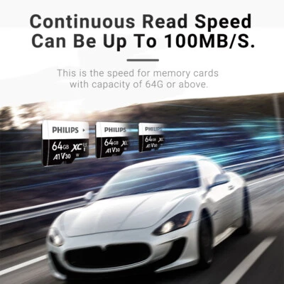 256GB PHILIPS 100MB/s UHS-I U1 A1 for Switch Drone Tablet - Image 1 of 4