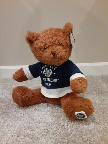 Seattle Mariners Official MLB Plush Bear. New with Tags, 10" Cover
