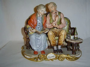 Vintage Cappo di Monte figurine Reminising - Picture 1 of 10
