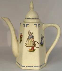 ROSEVILLE POTTERY JUVENILE CREAMWARE LIDDED COFFEE POT....RARE AND MINT! - Picture 1 of 5