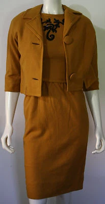 Chaqueta Traje De Vestido De Colección Dorado Negro Con Cuentas S M 2 4 6 8 Comino Oscuro Curry Foto 1 de 4