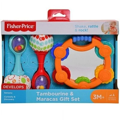 Fisher-Price Pandereta y Maracas Set de Regalo Instrumentos Musicales Edades 3 meses+ Foto 1 de 3