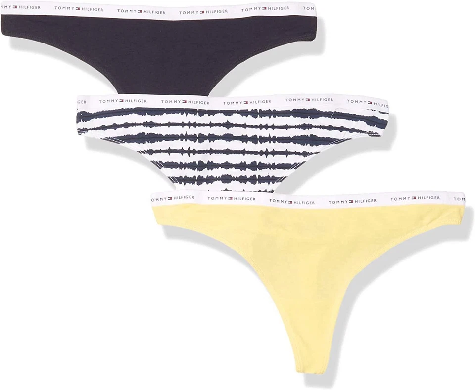 Tommy Hilfiger 282820 Tanga Clásica Algodón, Paquete de 3 Bragas Tanga, Talla Grande EE. UU. Foto 1 de 3