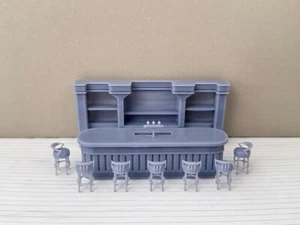 Modelo de bar de lujo | Escala 1:48 | Gris | Sin pintar | Para pubs, restaurantes, cafeterías - Imagen 1 de 12