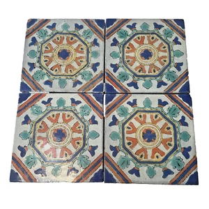 Davies & McDonald D&M Tile Lot of 4 Lg 8"x8" Moorish Terra Cotta 1928-1939 Rare - Picture 1 of 16