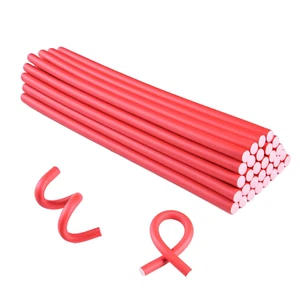30PCS 9.45" Flexible Hair Rollers Flexi Hair Rods Foam Curlers Heatless Bendable - Picture 1 of 12